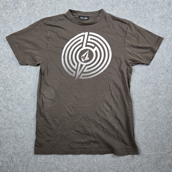 Volcom Other - Volcom Shirt Mens Medium Brown Graphic Print Short Sleeve Y2k Skate Lightweight